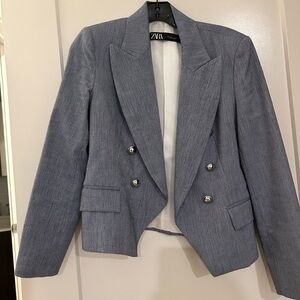 Zara blazer jacket/blue/size s
